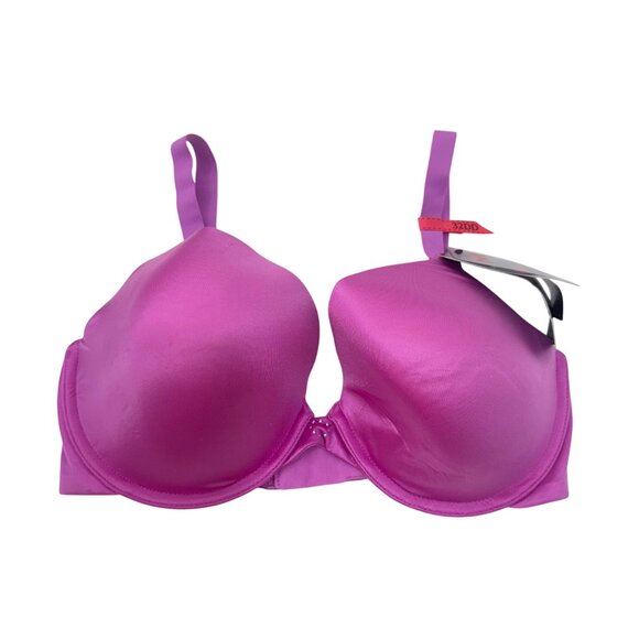 Maidenform Womens Demi Coverage SZ 32DD Tshirt Bra Satin Fuchsia Lift Support - Picture 10 of 10